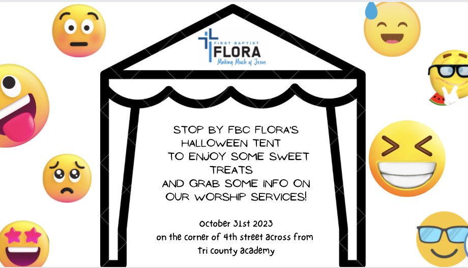 FBC Flora Trick or Treat Tent First Baptist Church of Flora