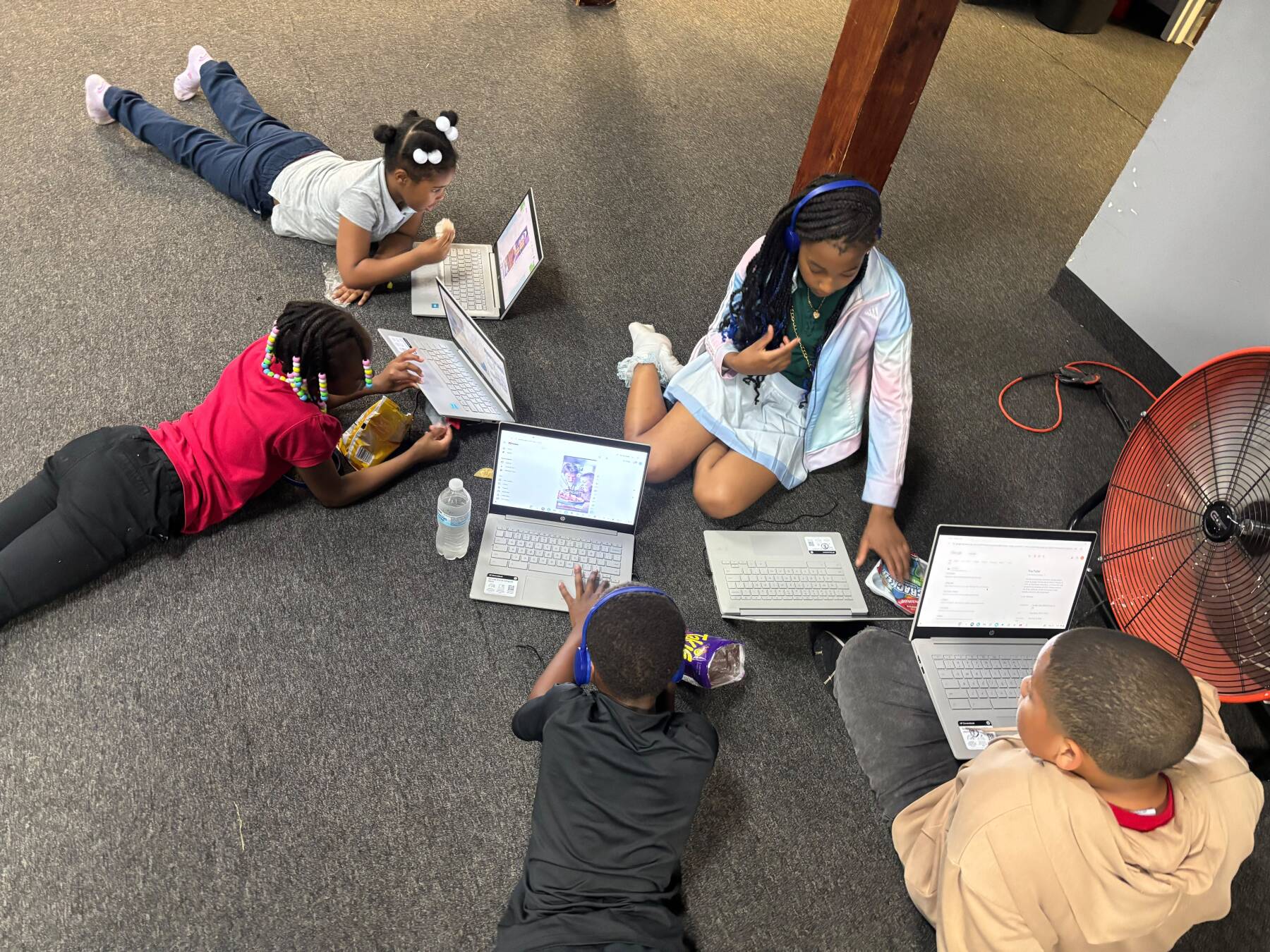 Sow'N Seeds scholars working together during a group learning activity