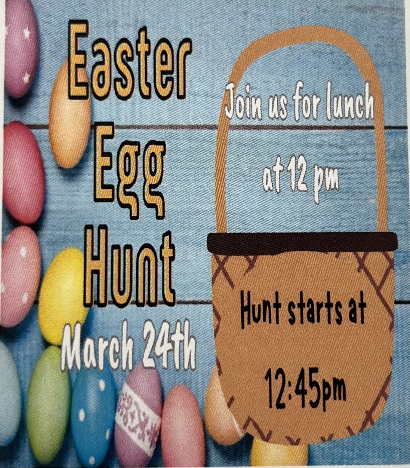 Palm Sunday Potluck & Egg Hunt - First Methodist Church Corsicana