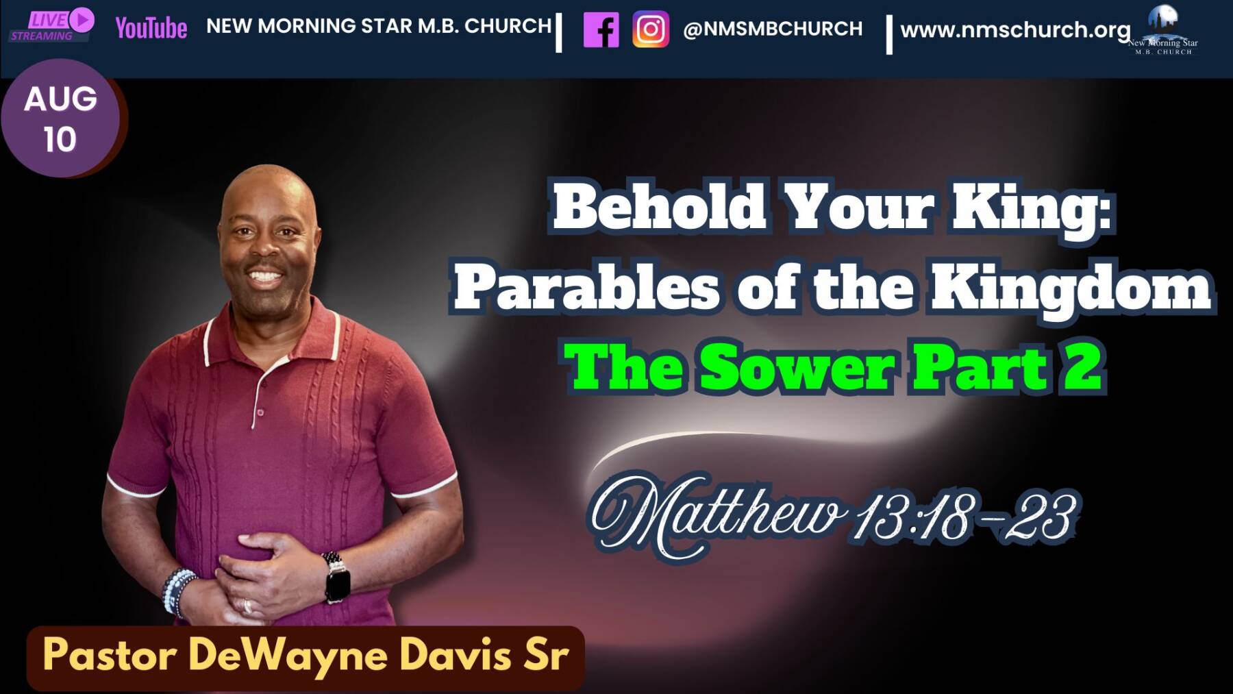 Behold Your King: The Parable of the Sower Part 2 - New Morning Star M ...