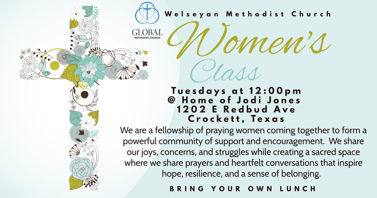 Methodist Classes Women's Class Meeting - Wesleyan Methodist Church of Crockett