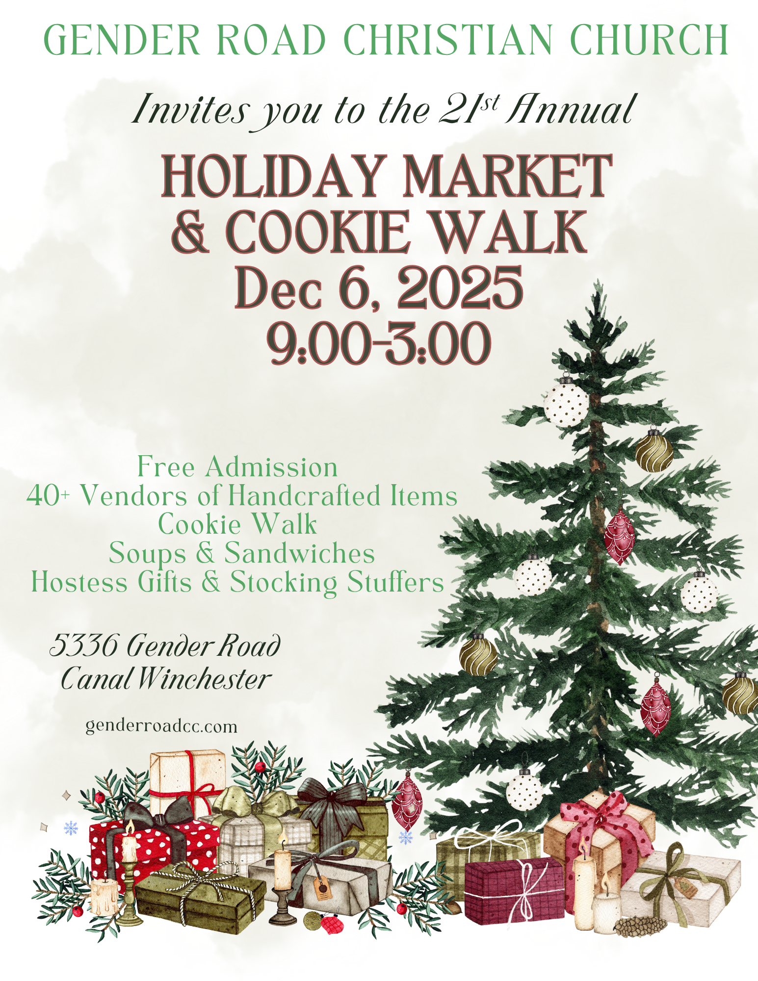 Holiday Market & Cookie Walk - Gender Road Christian Church