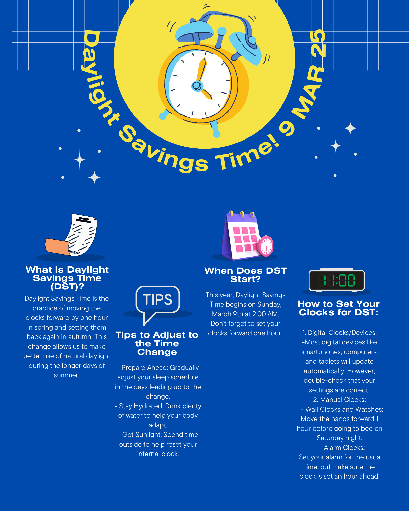 Spring Forward for Daylight Savings Time- Prepare for the Change - New ...