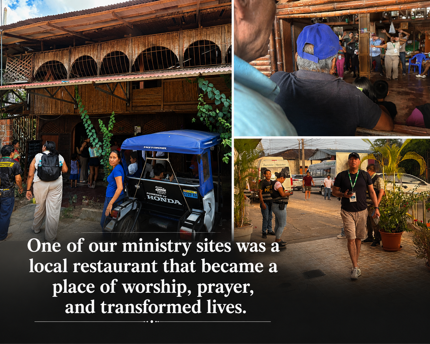 Outreach service inside a local restaurant